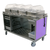 Cadco CBC-HHHH-L7 70.25" W Purple Stainless Steel Electric MobileServ Mobile Hot Buffet Cart - 120 Volts