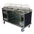 Cadco CBC-HHHH-L4-4 70.25" W Navy Stainless Steel Electric MobileServ Mobile Hot Buffet Cart - 120 Volts