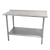 Advance Tabco TTF-248-X 96" W x 24" D 18 Gauge 430 Stainless Steel Top Galvanized Adjustable Undershelf Work Table