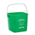 Alpine ALP486-3-GRN 3 Qt. Green Plastic Sanitizing and Cleaning Pail