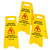 Alpine ALP499-3 24"H Yellow A-Frame Caution Wet Floor Sign