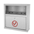 Alpine ALP490-02-SS Silver Stainless Steel Wall Mounted Quick Clean Cigarette Disposal Station