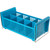 Carlisle C32P214 17.06" W x 7.75" D x 6.88" H 8 Compartments Polypropylene Blue Opticlean Perma-San Flatware Basket