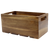 TableCraft Products CRATE116 20.75" W x 12.75" D x 6.25" H Brown Full Size Gastro Serving / Display Crate Fits 1/1 GN Pan