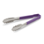 Vollrath 4780980 9.5" W Scalloped Teeth Springless Design Stainless Steel Purple Ergonomic Antimicrobial Kool-Touch Handle One-Piece Utility Tongs