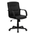 Flash Furniture GO-228S-BK-LEA-GG 250 Lb. Black Mid-Back Design Swivel Task / Office Chair