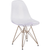Flash Furniture FH-130-CPC1-GG Contuored Design Polypropylene Molded Back And Seat Elon Series Ghost Accent Side Chair