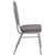 Flash Furniture FD-C01-S-12-GG 500 Lb. Crown Design Seamless Back Panel Gray Hercules Series Stacking Banquet Chair