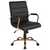 Flash Furniture GO-2286M-BK-GLD-GG 250 Lbs. Adjustable Height Whitney Executive Swivel Office Chair