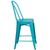 Flash Furniture ET-3534-CB-GG Use 500 Lb. Blue Curved Back With Vertical Slat Drain Holes in Seat Metal Powder Coat Finish Chair