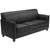 Flash Furniture BT-827-3-BK-GG 70"W x 29"D x 32-1/4"H Hercules Diplomat Series Reception Black LeatherSoft Sofa