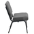 Flash Furniture XU-CH0221-GY-SV-GG 21" W x 33" H x 25" D Silver Vein Gray Hercules Series Extra Wide Stacking Church Chair