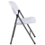 Flash Furniture DAD-YCD-50-WH-GG 19.25" W x 32.5" H x 22" D Plastic Textured Seat Steel Frame White Hercules Series Folding Chair