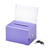 Alpine ADI637-PUR Purple Acrylic Suggestion Box with Lock and Key