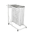 Alpine ADI613-WHI 27" W x 66" H x 46.50" D 4 Casters White Top Basket Tubular Construction Vertical File Rolling Stand for Blueprints
