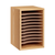 Alpine ADI500-11-MEO 11 Compartment Medium Oak Finish Wood Vertical Paper Sorter or Literature File Organizer