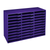 Alpine ADI501-30-PUR 30 Compartment Purple Cardboard Literature File Organizer