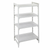 Cambro CPU213664S4480 36" W x 21" D x 64" H Speckled Gray Polypropylene 4 Shelves Solid Camshelving Premium Starter Unit