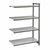 Cambro EA186064S4580 60" W x 64" H x 18" D Brushed Graphite Polypropylene 4 Shelves Solid Camshelving Elements Stationary Add-On Unit