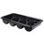 Cambro 1120CBP110 Black Hi-Gloss Plastic 4 Compartments Cambox Cutlery Box