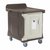 Cambro MDC1520S10HD194 29.5" W x 38.5" D x 42.5" H Low Profile 1-Compartment Molded-In Handle on the Back 6" Heavy Duty Granite Sand with Cream Color Door Meal Delivery Cart