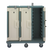 Cambro MDC1418T30401 60" W x 29.25" D x 63.63" H Tall Profile (3) Doors 3-Compartments Holds (30) 14" x 18" Trays Heavy Duty Nylon Handles 6" Stainless Steel Casters Slate Blue with Cream Color Door Meal Delivery Cart