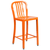 Flash Furniture CH-61200-24-OR-GG Orange Galvanized Steel Counter Height Bar Stool