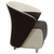 Flash Furniture ZB-8-GG Dark Brown LeatherSoft Upholstery Taut Seat and Back Reception Chair
