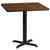 Flash Furniture XU-WALTB-3030-T2222-GG 30" W Square Walnut Laminated Dining Height Table with Four Pointed Pedestal Base