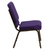 Flash Furniture FD-CH02185-GV-ROY-GG Royal Purple 19.25" Width Gold Vein Frame Finish Hercules Series Stacking Church Chair