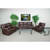 Flash Furniture BT-70597-RLS-SET-BN-GG 3-Piece Brown LeatherSoft Contemporary Design Harmony Series Reclining Sofa Set