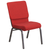 Flash Furniture FD-CH02185-SV-RED-GG Red 19.25" Width Pouch on Back Silver Vein Frame Finish Hercules Series Stacking Church Chair