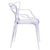 Flash Furniture FH-173-APC-GG Transparent Crystal Molded Polycarbonate Cutout Back Nesting Series Stacking Side Chair