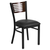 Flash Furniture XU-DG-6G5B-WAL-BLKV-GG Slotted Walnut Finish Plywood Back Black Vinyl Upholstered Seat Hercules Series Restaurant Chair