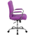 Flash Furniture GO-2240-PUR-GG Purple Vinyl Padded Arms Mid Back Design Executive Swivel Office Chair