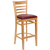 Flash Furniture XU-DGW0005BARLAD-NAT-BURV-GG Burgundy Vinyl Seat With Ladder Back Natural Finish Beechwood Frame Hercules Series Restaurant Bar Stool