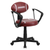 Flash Furniture BT-6181-FOOT-A-GG Vinyl Upholstery Heavy Duty Black Nylon Base and Arms Football Task Chair