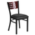 Flash Furniture XU-DG-60117-MAH-BLKV-GG Mahogany Finish Plywood Back Black Vinyl Upholstered Seat Hercules Series Restaurant Chair