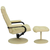 Flash Furniture BT-7862-CREAM-GG Cream LeatherSoft With Leather Wrapped Base Contemporary Style Swivel Recliner