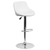 Flash Furniture CH-82028A-WH-GG White Vinyl with Contemporary Style Chrome Base Swivel Bar Stool