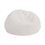 Flash Furniture DG-BEAN-SMALL-FUR-WH-GG White Fur Polyester Small Bean Bag Chair