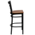 Flash Furniture XU-DG6R7BWIN-BAR-CHYW-GG Cherry Finish Seat With Window Back Steel Black Powder Coated Frame Hercules Series Restaurant Bar Stool