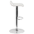 Flash Furniture DS-801B-WH-GG White Vinyl with Contemporary Style Chrome Base Swivel Bar Stool