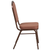 Flash Furniture FD-C01-COP-1-GG Brown Fabric Upholstered Copper Vein Powder Coated Finish Hercules Series Stacking Banquet Chair