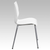 Flash Furniture RUT-288-WHITE-GG White Metal Frame Retro Modern Design Hercules Series Stacking Chair