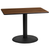 Flash Furniture XU-WALTB-2442-TR24-GG 42" W Rectangular Walnut Laminated Dining Height Table with Round Pedestal Base