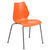 Flash Furniture RUT-288-ORANGE-GG Orange Metal Frame Retro Modern Design Hercules Series Stacking Chair