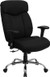 Flash Furniture GO-1235-BK-FAB-A-GG Black Fabric Padded Arms High Back Design Hercules Series Big & Tall Executive Swivel Office Chair