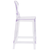 Flash Furniture OW-TEARBACK-24-GG Transparent Crystal Molded Polycarbonate Tear Back Ghost Counter Stool