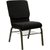Flash Furniture XU-CH-60096-BK-BAS-GG Black 19" Width Gold Vein Frame Finish Hercules Series Stacking Church Chair